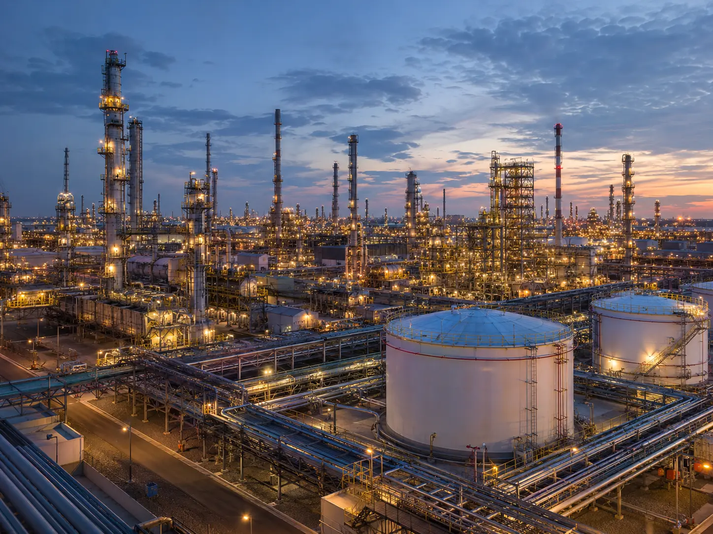 Downstream oil and gas refinery facility